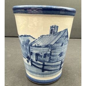 Louisville Stoneware Blue Salt Glaze Cup Handmade Kentucky USA Cottage Country